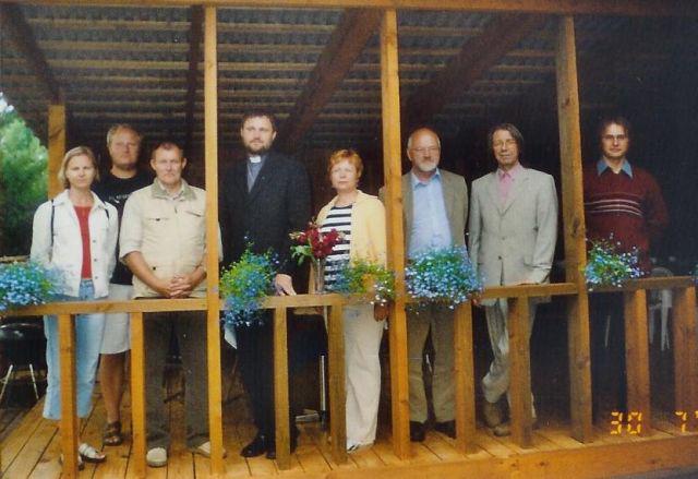 Villem Reimani Kolleegiumi kolmanda aastapäev tähistamine Kolga-Jaanis 30. juulil 2005. aastal. Pildil: P. Noorhani, K. Raba, H. Nurme, A. Tooming, T. Tulviste, P. Tulviste, H. Runnel, T. Piir.